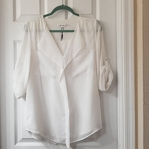 Calvin Klein White Flowing Blouse